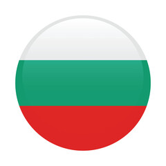 Bulgaria circle flag logo icon digital vector illustration