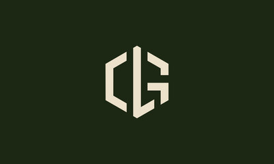 Fototapeta premium GL monogram logo design 
