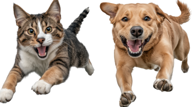 Energetic and Happy Golden Retriever Puppy Playing and Running Outdoors in a Lush Grassy Field Expressing Joy and Carefree Adventure