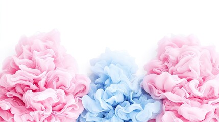 Obraz premium Abstract ink, pastel pink and blue, soft textures, perfect for social media or print