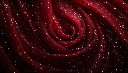 Naklejka premium Red Glitter Fabric Swirl