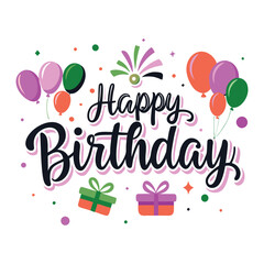 Happy birthday to you, vector design for birthday invitation cards.
Happy birthday vector design. Happy birthday to you.