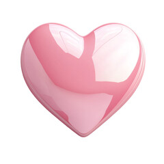 Pink glossy heart shape love Valentine's Day romance affection,