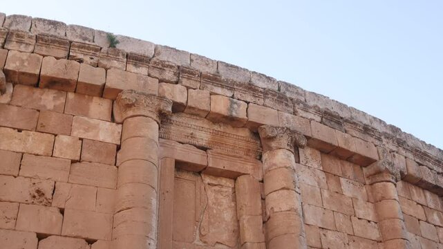tilt up of The Royal Mausoleum of Mauretania a funerary monument located on the road between Cherchell and Algiers, in Tipaza Province, Algeria.