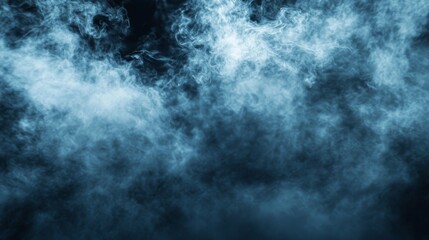 Fototapeta premium Abstract Blue Smoke Cloudscape: A Study in Atmospheric Texture