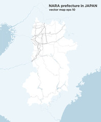 日本の奈良県のシンプルなロードマップ
