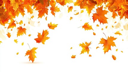 Falling autumn leaves background, graphic design