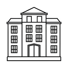 Fototapeta premium line art vector illustration of a building