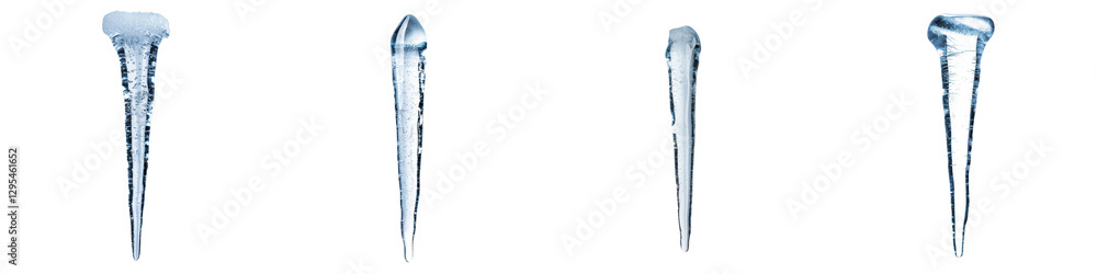 Poster intricate icicles forming mesmerizing frozen sculptures in a serene winter landscape delicate ice fo