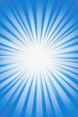 Fototapeta premium Radiant blue and white sunburst background with dynamic light rays emanating from a central point creating a sense of energy and optimism