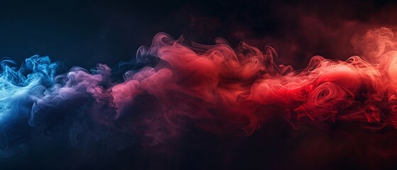 Surreal crimson nebula overlay with smoky black texture, horizontal galaxy blur, and dreamy atmospheric portrait effect.