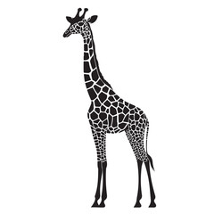 Naklejka premium Giraffe silhouette design for t-shirt and logo.