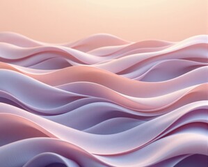 Obraz premium Soft, flowing waves of pastel colors create a serene and calming visual, reminiscent of gentle ocean tides.