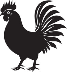Fototapeta premium Rooster Silhouette Clipart Collection