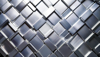 Abstract silver geometric shapes.Silver square layout background.
