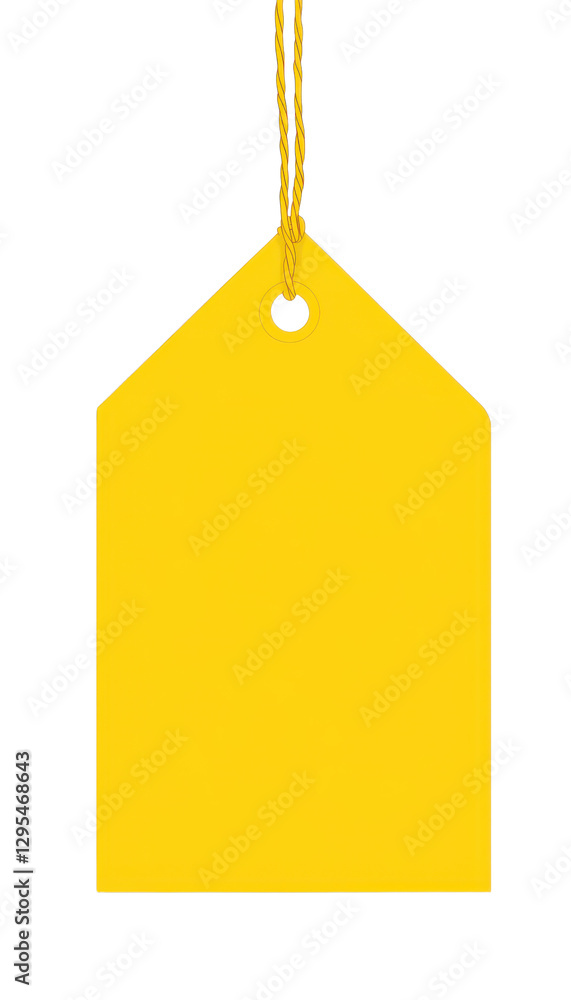 Leinwandbilder yellow tag with string ideal for product labels pricing or gifting with customizable space for text