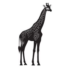 Naklejka premium Giraffe silhouette design for t-shirt and logo.