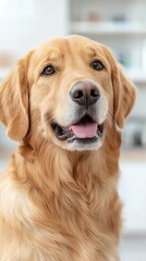 Obraz premium Pet wellness check-up, vet using specialized tools, soft and caring environment