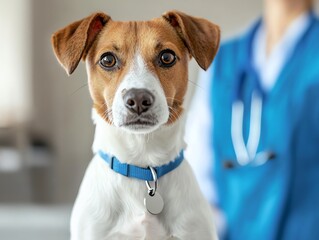 Vet consulting about pet diet, healthy ingredients, warm and informative discussion