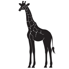 Obraz premium Giraffe silhouette design for t-shirt and logo.