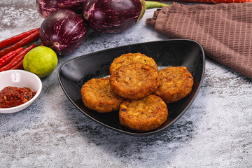 Fried potato crispy golden hash brown