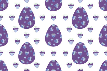 seamless easter eggs pattern