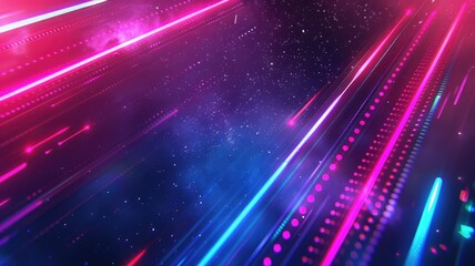 Fototapeta premium Abstract of digital shape or line and technological cyber style particle design connect in surreal electronic shape designing. High tech scenery express seamless pattern perfect for wallpaper. AIG53.