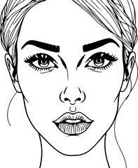 Illustration of stylized Cleopatra portrait