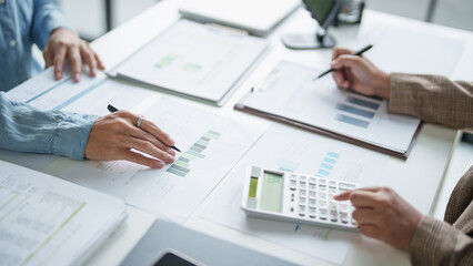 business man Auditor or internal revenue service staff checking annual financial statements company Audit &nbsp;Accounting tax.