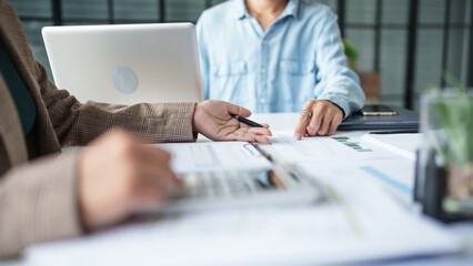 business man Auditor or internal revenue service staff checking annual financial statements company Audit  Accounting tax.