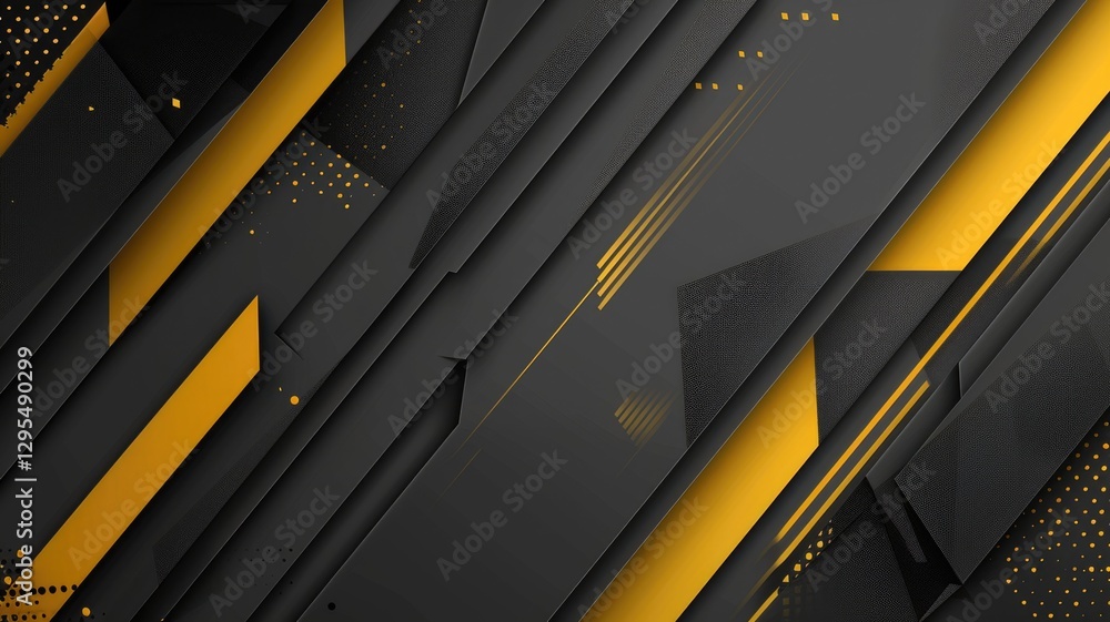Poster abstract black and gold texture diagonal lines with paint splatter. digital art for design and print