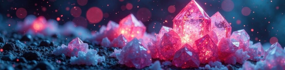 Iridescent crystal cluster shine, holographic, iridescent, shimmer