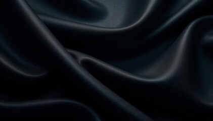 Fototapeta premium Deep black folds, dramatic shadows, abstract texture, shadow play, stylish, sophisticated