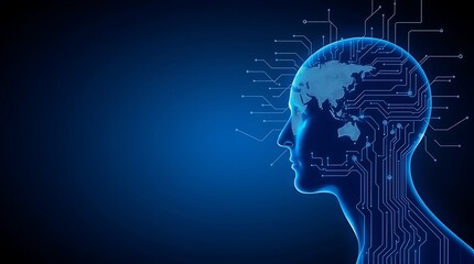 Abstract Technology and AI Background for Futuristic Digital Innovation

