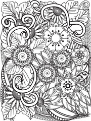 Flower Coloring Pages For Adults 
