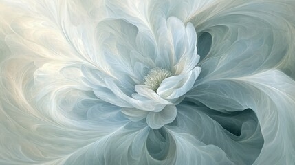 Obraz premium Abstract floral artwork depicts a blooming flower with soft textures