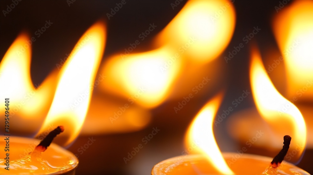 Fototapete beautifully lit candles creating a warm and inviting atmosphere for relaxation and meditation : gene