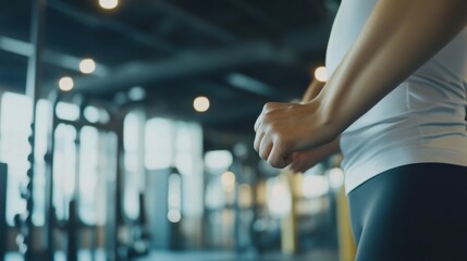 A person performing elbow rehabilitation exercises in a minimalist home gym. Featuring strength and recovery