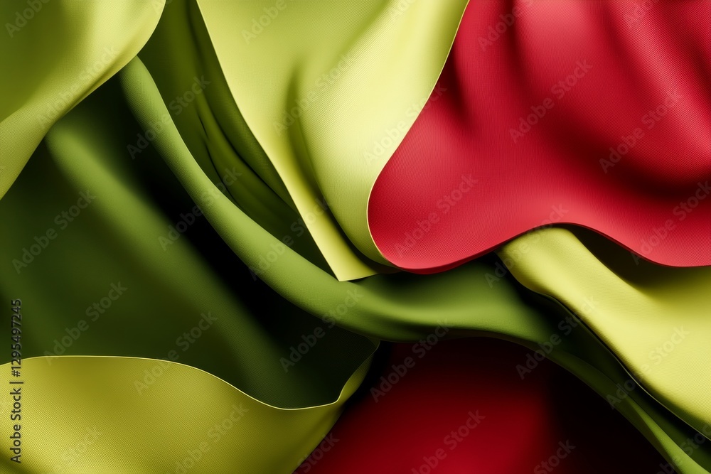 Poster abstract olive green and cherry red background with structured geometry for modern design concepts
