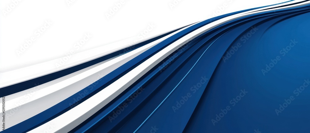 Aufkleber dynamic blue and white abstract background with flowing curves for modern design projects and presen