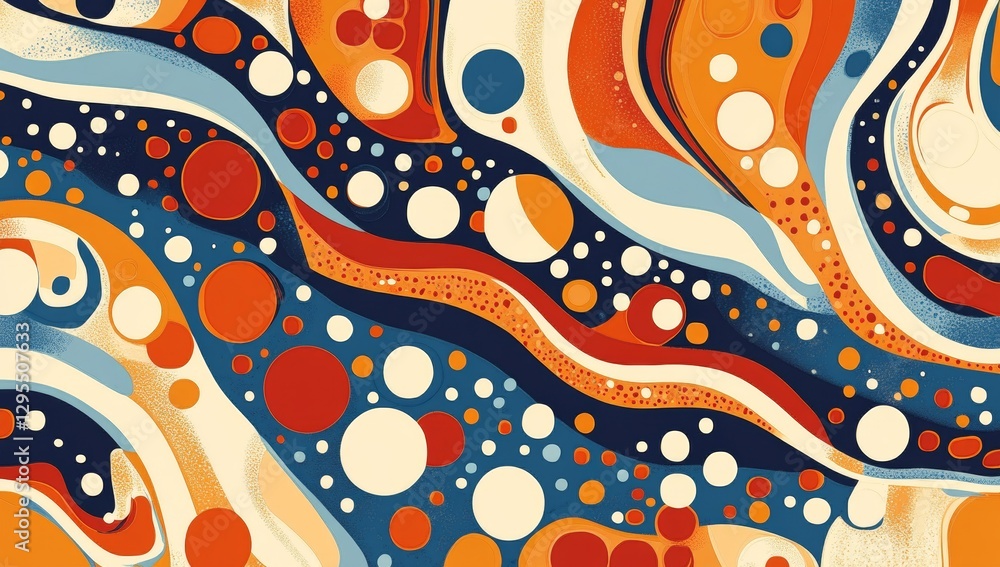 Poster vibrant retro abstract background with shapes and patterns for posters and banner designs