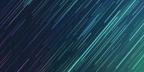 Abstract dark background with green and blue wavy lines. Background image of green and blue digital wave with dark blue background. Digital art for futuristic and modern design. Curve line. AIG51.