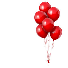 Red Balloons Festive Celebration Party Joyful Surprise
