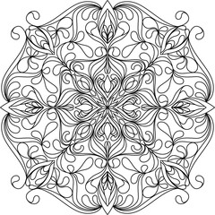 Abstract, Black line drawings, Mandala paintings for coloring, Black line drawings for coloring, Patterns for printing, Covers, Patterns on products.