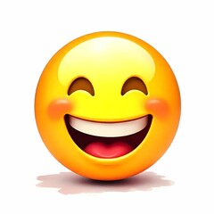 "Classic Happy Emoji with a Big Smile"

