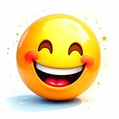 "Classic Happy Emoji with a Big Smile"

