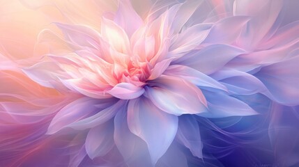 Obraz premium Artistic representation of an abstract flower with delicate petals