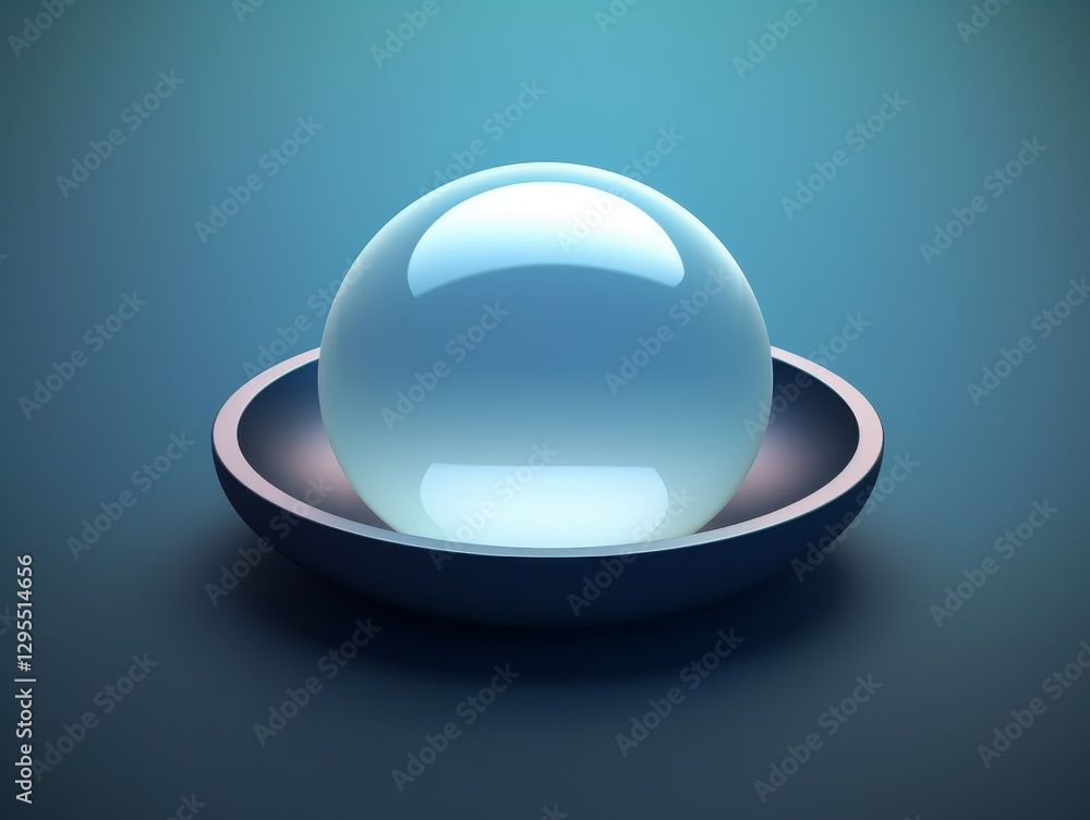 Poster sleek matte 3d i icon design in a soft bubble for modern ui ux applications and presentations