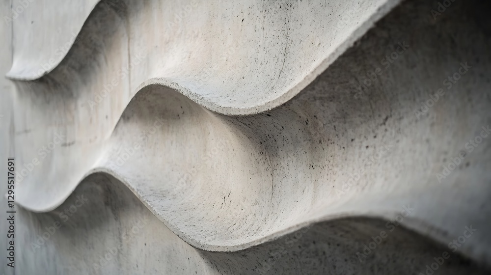 Aufkleber artistic closeup of a textured concrete wall with flowing wave patterns : generative ai