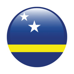 Curacao circle flag logo icon digital vector illustration